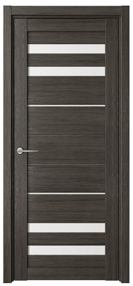 Межкомнатная дверь со стеклом Пекин Серый кедр Эко-шпон Стекло белое (ALBERO)