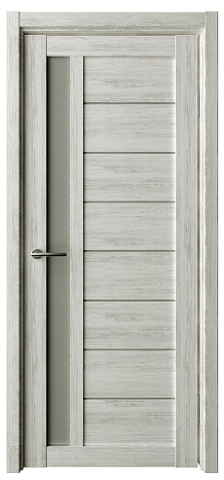 Межкомнатная дверь со стеклом Севилья Дуб нордик Эко-шпон Стекло мателюкс (ALBERO)