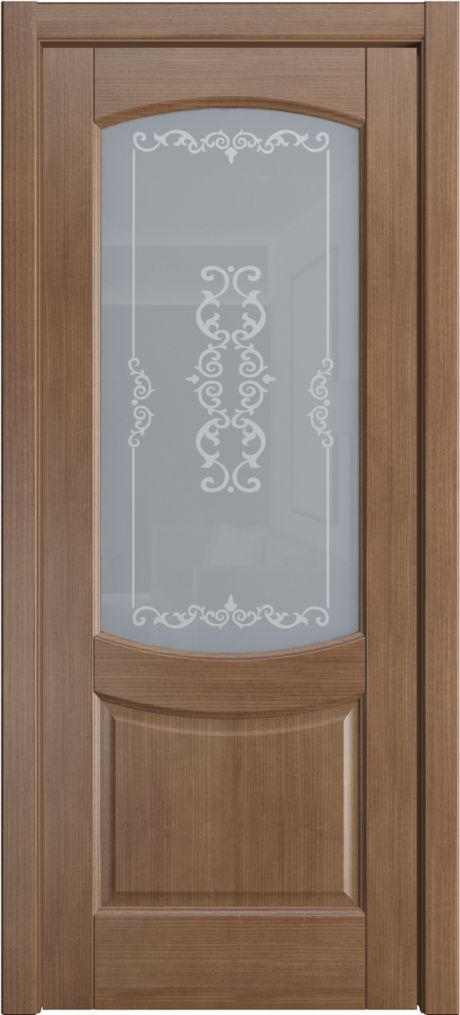 Межкомнатная дверь со стеклом Эрнеста Палисандр Шпон (Мильяна)