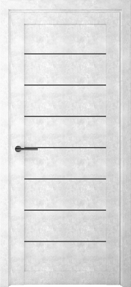 Межкомнатная дверь со стеклом Сеул Светлый Бетон Стекло графитовое (ALBERO)