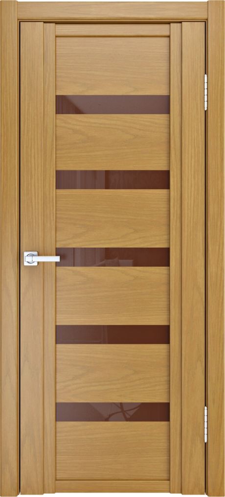 Межкомнатная дверь со стеклом QDO Z Дуб золото Шпон (Мильяна)