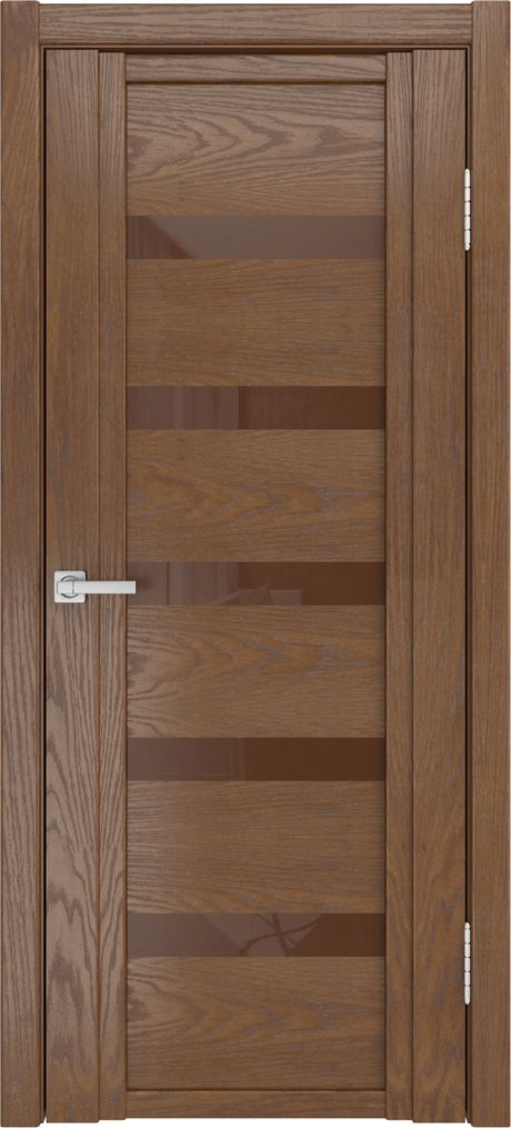 Межкомнатная дверь со стеклом QDO Z Дуб мокко Шпон (Мильяна)