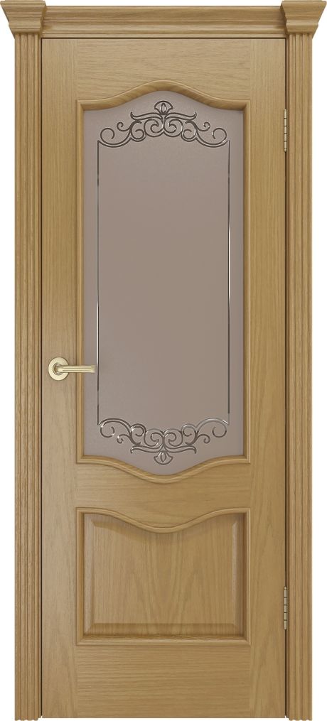 Межкомнатная дверь со стеклом Марсель Дуб золото Шпон (Бипи Дорс)