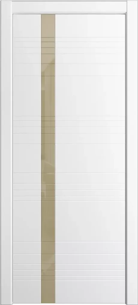 Межкомнатная дверь со стеклом ID-H Белоснежный Эмаль (Мильяна)