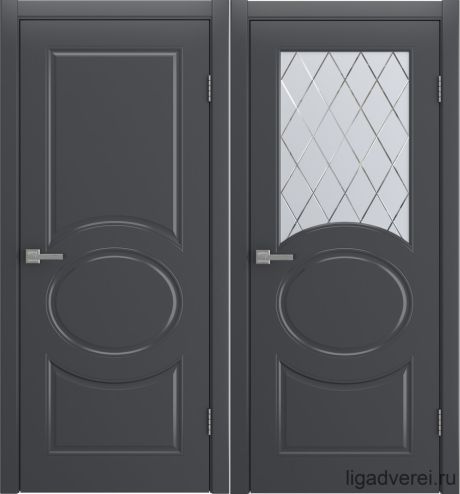 Межкомнатная дверь Olivia Графит Эмаль (Лига дверей)