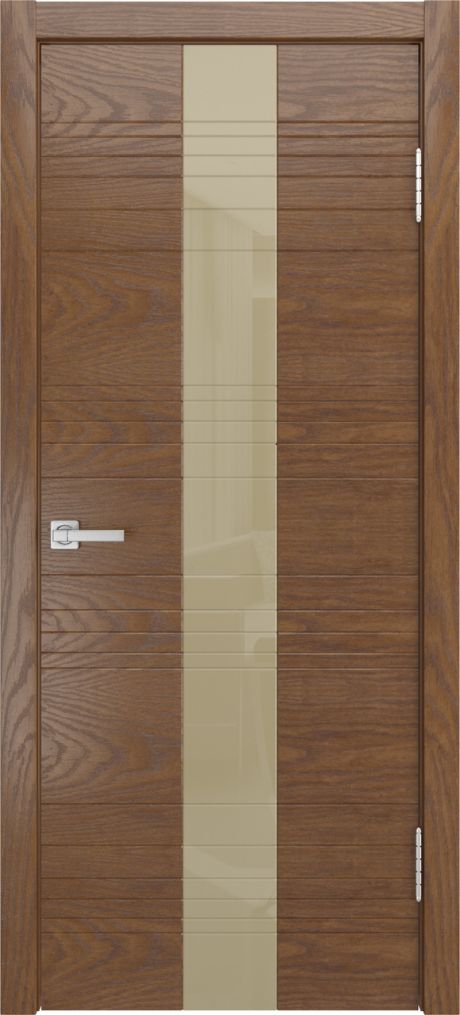 Межкомнатная дверь со стеклом ID-XL Дуб мокко Шпон (Мильяна)