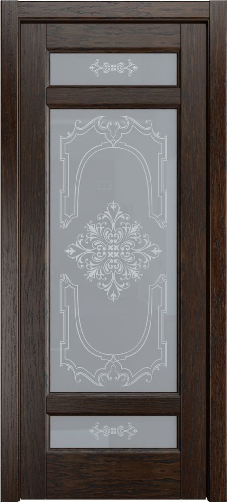Межкомнатная дверь со стеклом Клариса Дуб коньячный Шпон (Мильяна)