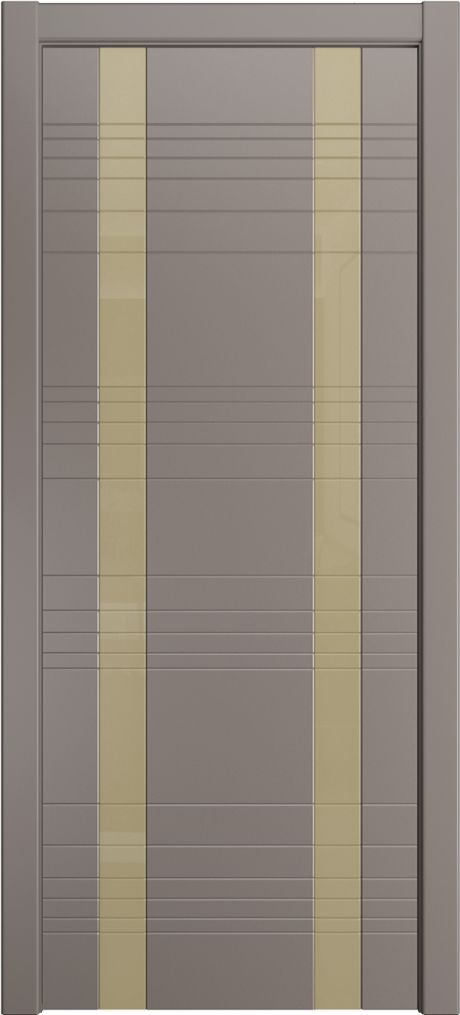 Межкомнатная дверь со стеклом ID-D Темно-серый Эмаль (Мильяна)