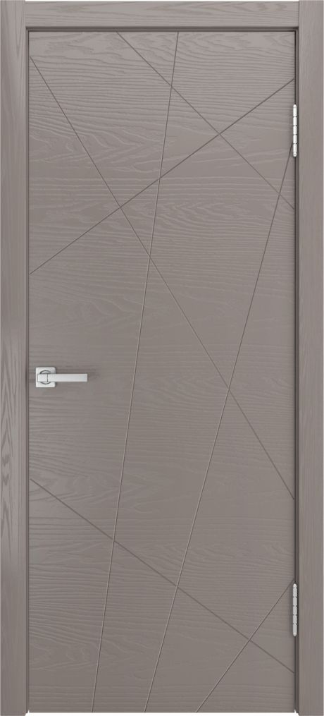 Глухая межкомнатная дверь ID-N Темно-серый Шпон (Мильяна)