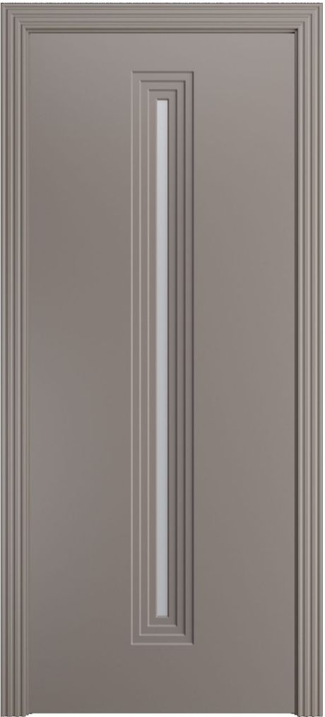 Межкомнатная дверь со стеклом Каролина-4 Темно-серый Эмаль (Бипи Дорс)