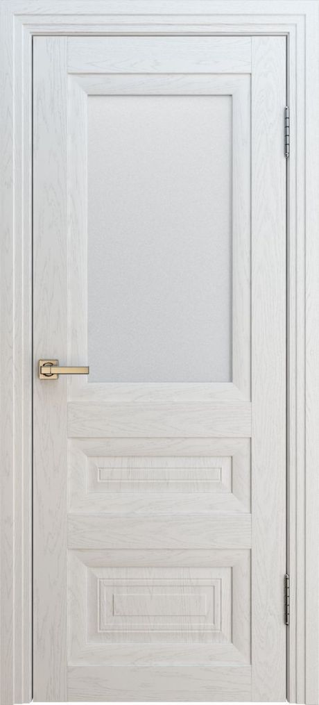 Межкомнатная дверь со стеклом Вена Багет 1 Ясень белый Экошпон (Interne Doors)