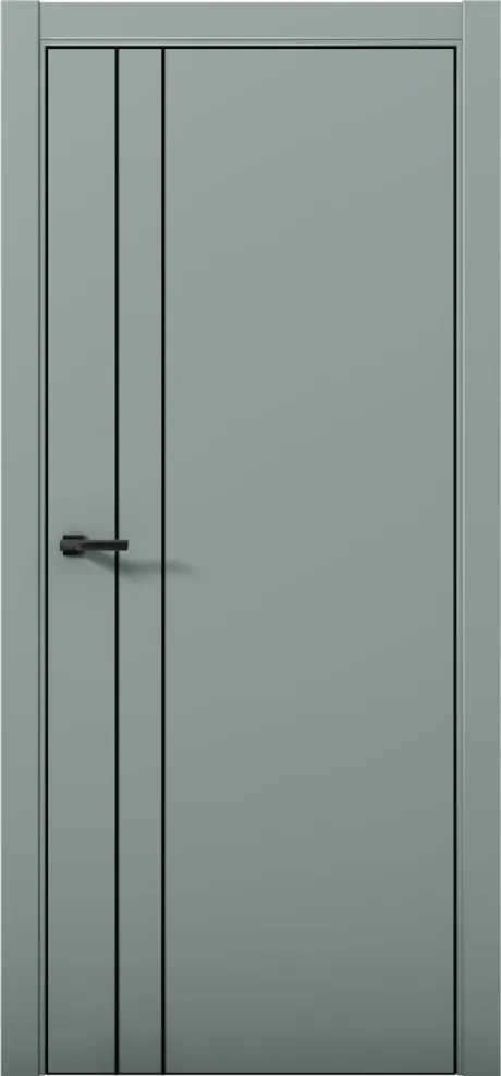 Межкомнатная дверь ESTETICA 04 Deep Green Кромка AL Black (Brandoors)