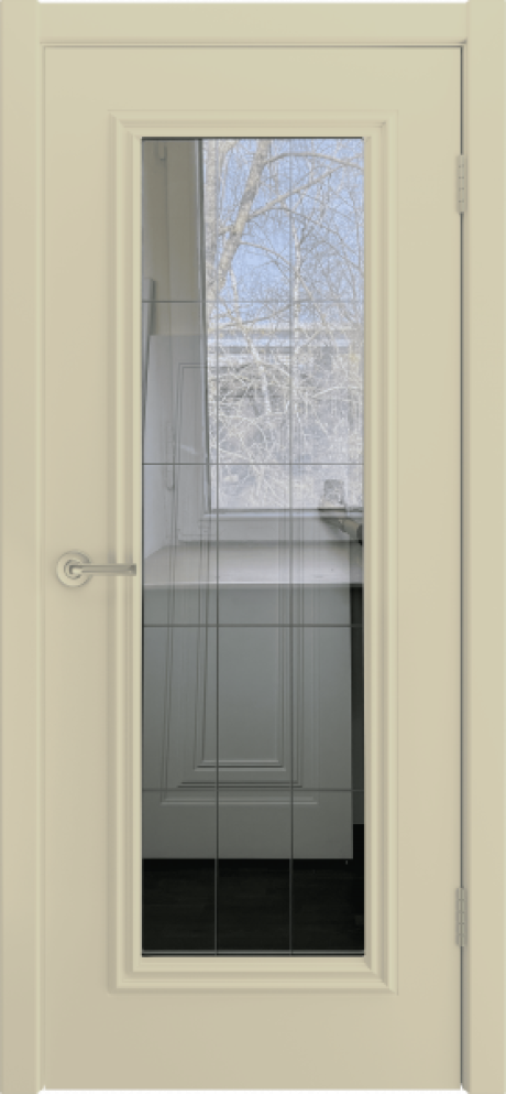 Межкомнатная дверь со стеклом Турин-1 Шампань Эмаль (Шейл Дорс)