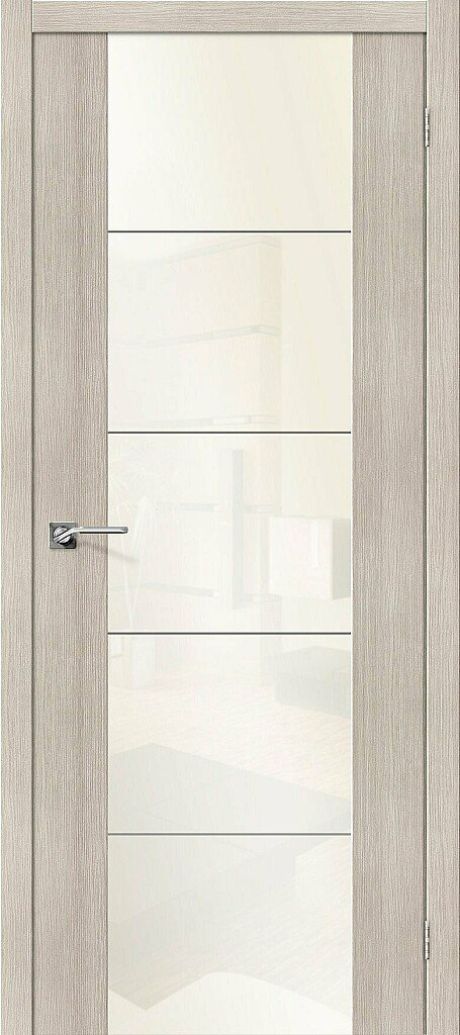 Межкомнатная дверь остекленная V4 WР Cappuccino Veralinga (ĒLPORTA)