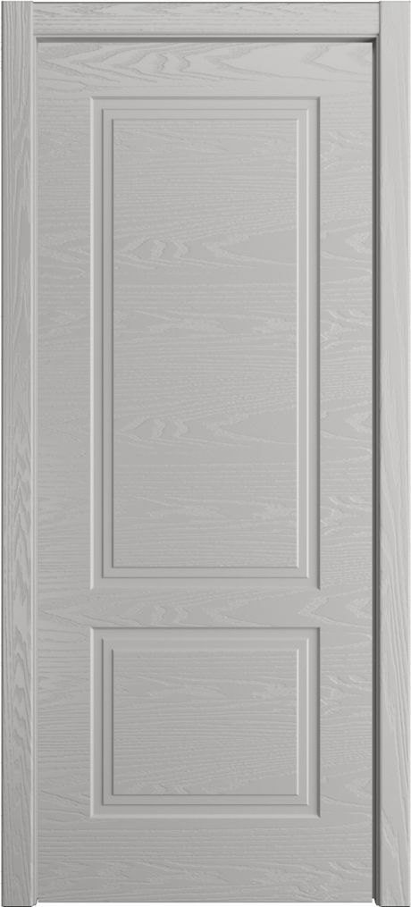 Глухая межкомнатная дверь ID-Челси 2 Грей Шпон (Мильяна)