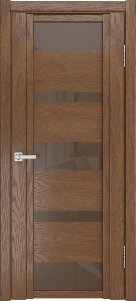 Межкомнатная дверь со стеклом QDO M Дуб мокко Шпон (Мильяна)