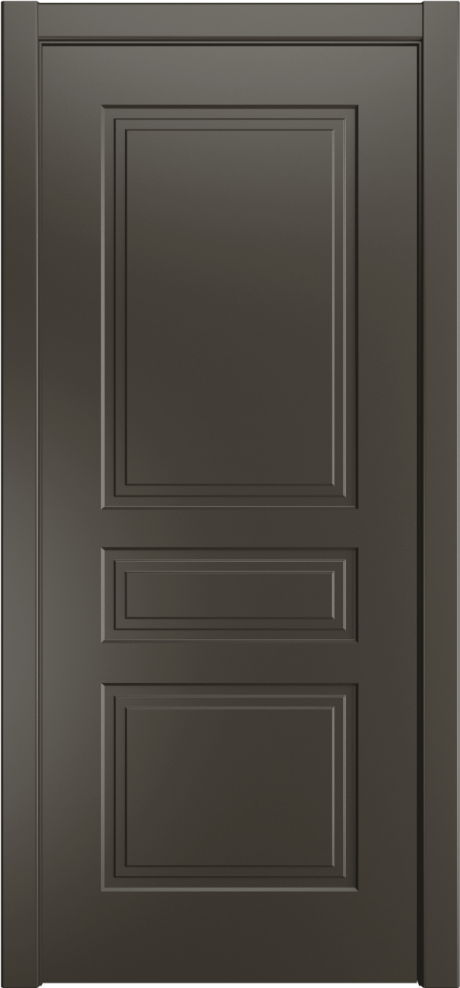 Глухая межкомнатная дверь ID-Челси 3 Гриджио Эмаль (Мильяна)
