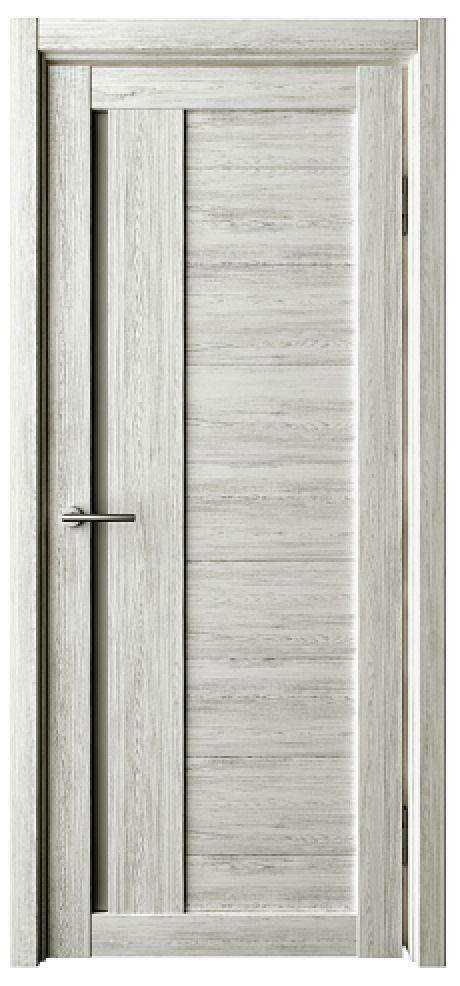 Межкомнатная дверь со стеклом Валенсия Дуб нордик Эко-шпон Стекло графитовое (ALBERO)