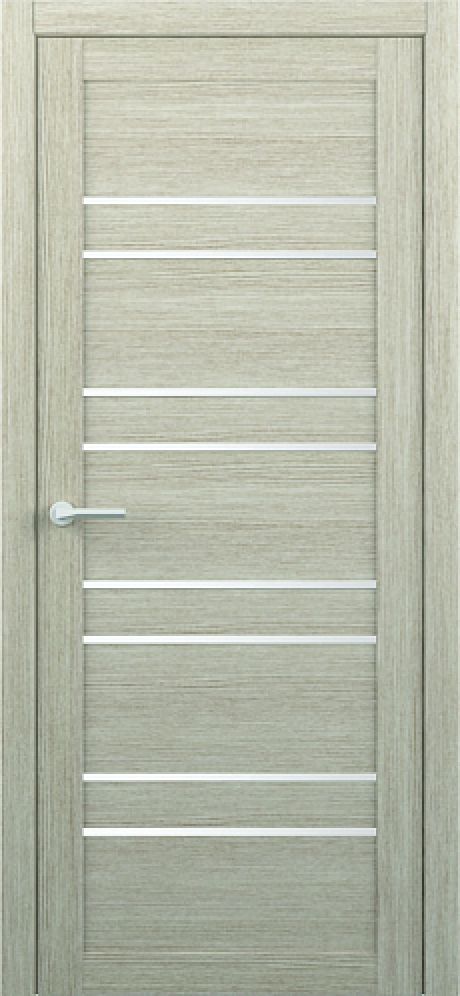 Межкомнатная дверь со стеклом Тренд-14 Акация кремовая Eco Tex Стекло белое (ALBERO)