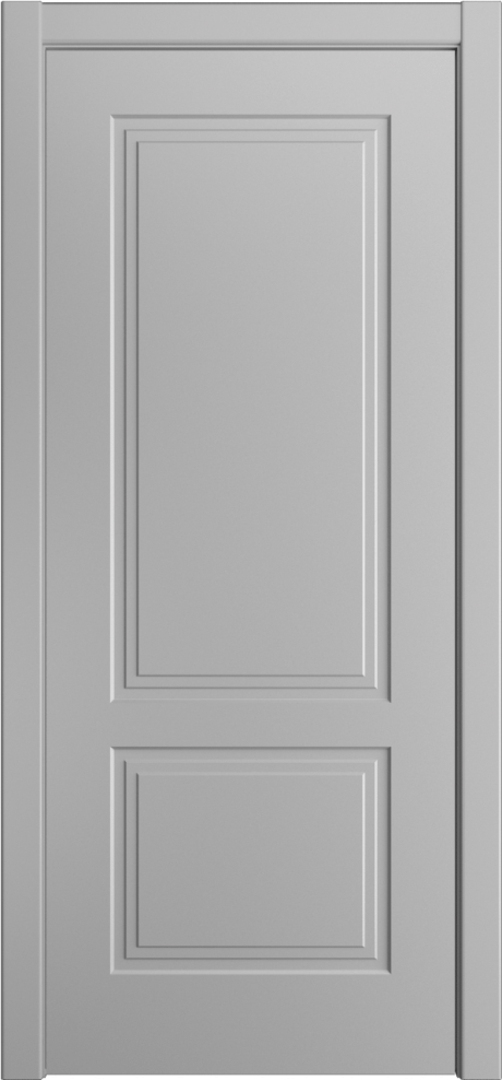 Глухая межкомнатная дверь ID-Челси 2 Светло серая Эмаль (Мильяна)