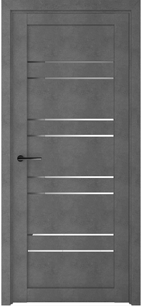 Межкомнатная дверь с зеркалом Дублин Темный Бетон Зеркало (ALBERO)