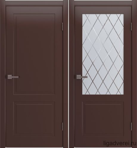 Межкомнатная дверь Verona Шоколад Эмаль (Лига дверей)