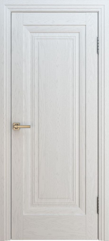 Глухая межкомнатная дверь Турин Багет 1 Ясень белый Экошпон (Interne Doors)