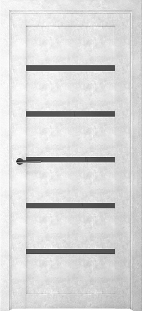 Межкомнатная дверь со стеклом Вена Светлый Бетон Стекло графитовое (ALBERO)