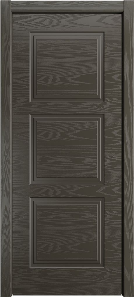 Глухая межкомнатная дверь ID-Челси 3.1 Гриджио Шпон (Мильяна)