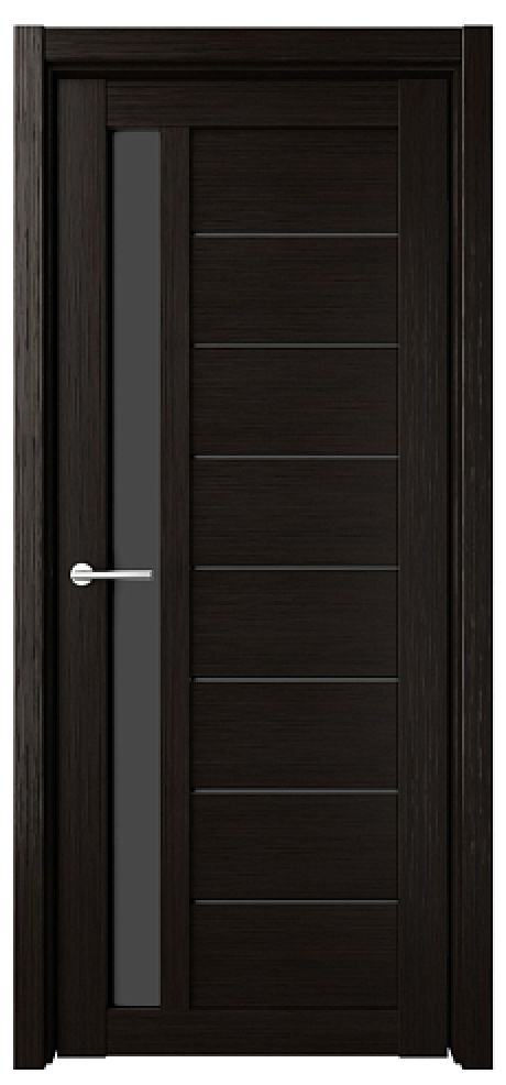 Межкомнатная дверь со стеклом Севилья Темный кипарис Эко-шпон Стекло графитовое (ALBERO)