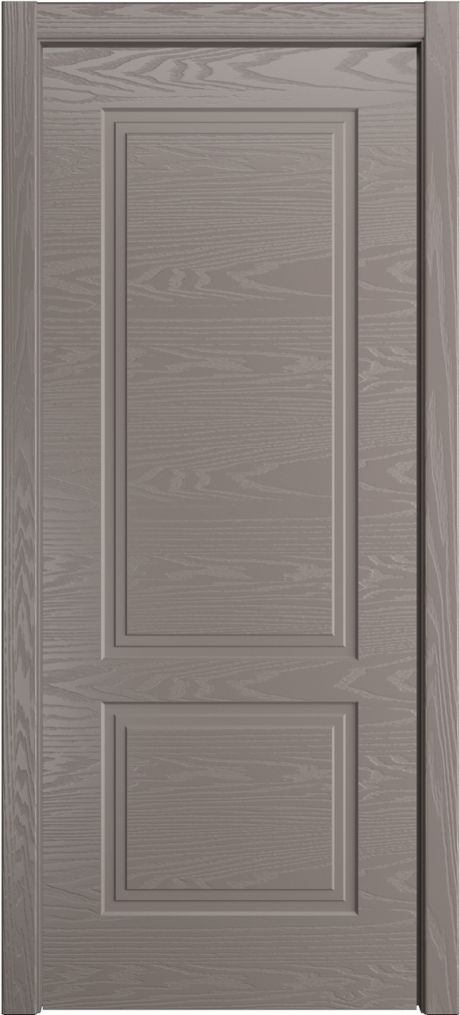 Глухая межкомнатная дверь ID-Челси 2 Темно-серый Шпон (Мильяна)