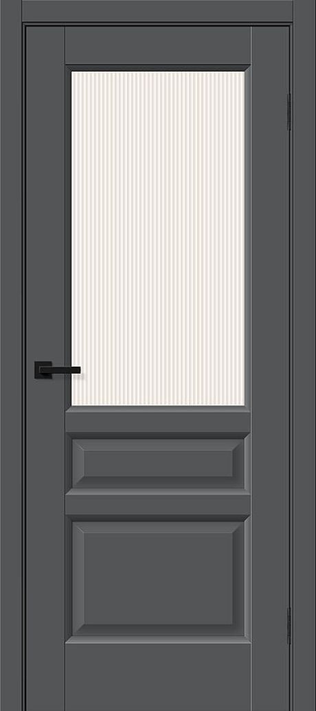 Межкомнатная дверь остекленная Неоклассик-35 Stormy Silk (BRAVO)