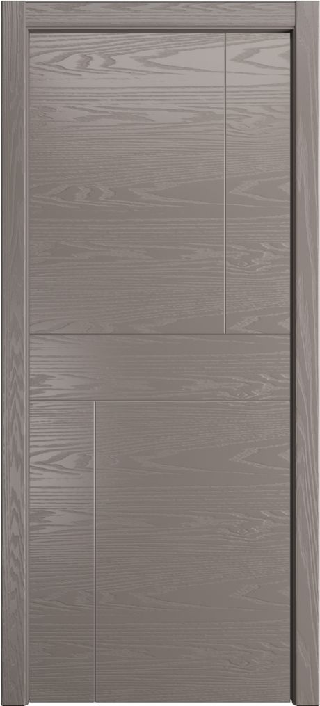 Глухая межкомнатная дверь ID-Z Темно-серый Шпон (Мильяна)