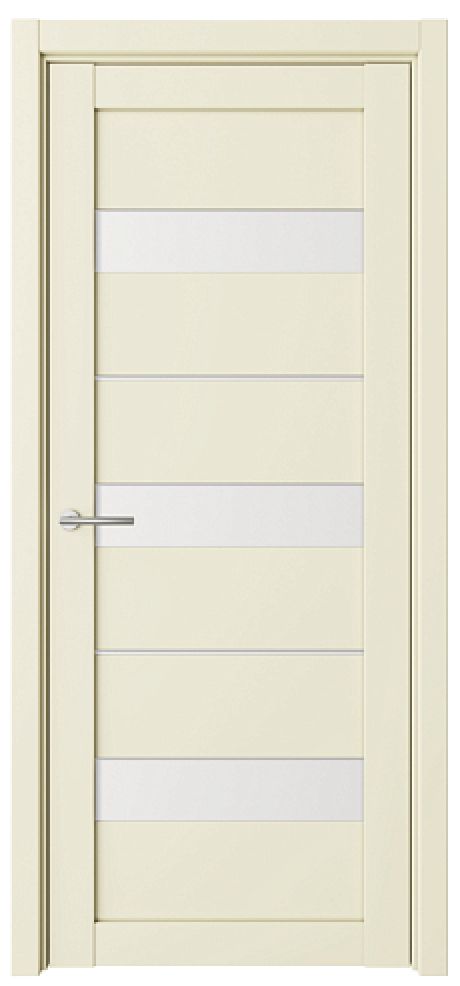 Межкомнатная дверь со стеклом Прага Ваниль Vinyl Стекло белое (ALBERO)