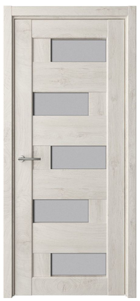 Межкомнатная дверь со стеклом Гавана Дуб снежный CPL TL Стекло мателюкс (ALBERO)