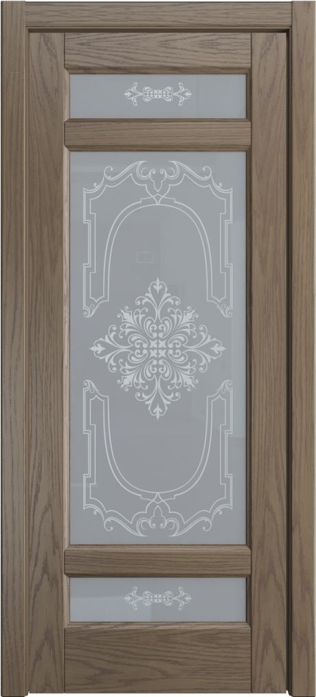 Межкомнатная дверь со стеклом Клариса Дуб грейвуд Шпон (Мильяна)