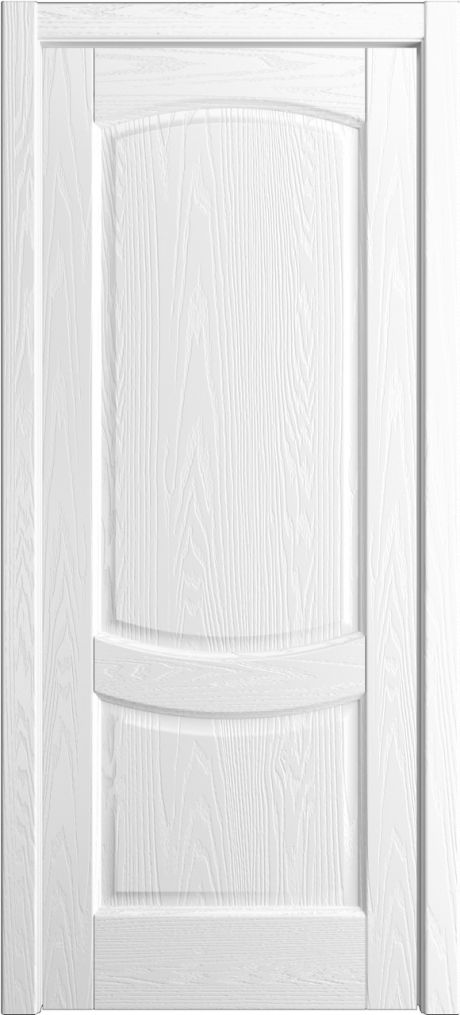 Глухая межкомнатная дверь Эрнеста Белоснежный Шпон (Мильяна)